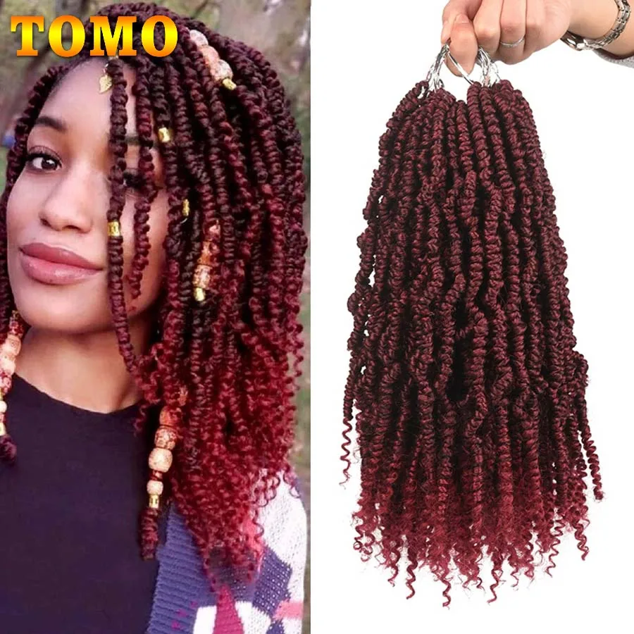 

TOMO Bomb Twist Crochet Hair 14 24Inch Passion Twist Synthetic Hair Ombre Spring Twist Braiding Hair Extensions For Black Women