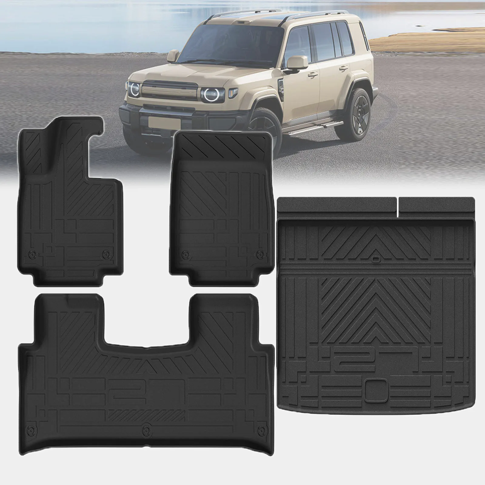 

for ICAR iCAUR V27 2026 2027 Waterproof TPE Car Mats 3D Laser Scanning Perfect Fit Odorless Accessories Easy Clean