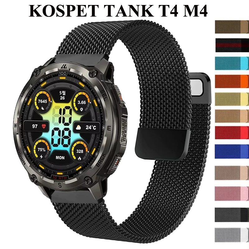 22mm Magnetische Milanese Schleife Für KOSPET Tank T4 M4 T3 M3 T2 M2 Metall Strap Für KOSPET TANK T3 Ultra/M3 Ultra/MAGIC P10 R10/ORB