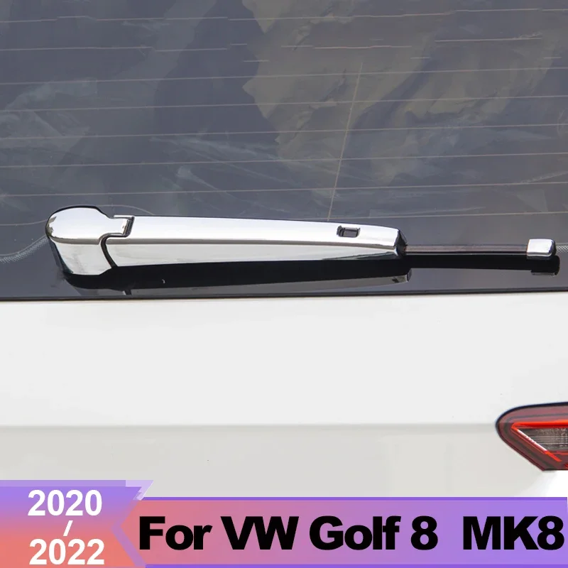 

For Volkswagen VW Golf 8 MK8 2020-2022 2023 Rear Window Wiper Arm Blade Cover Trim Overlay Nozzle Molding Garnish Accessories
