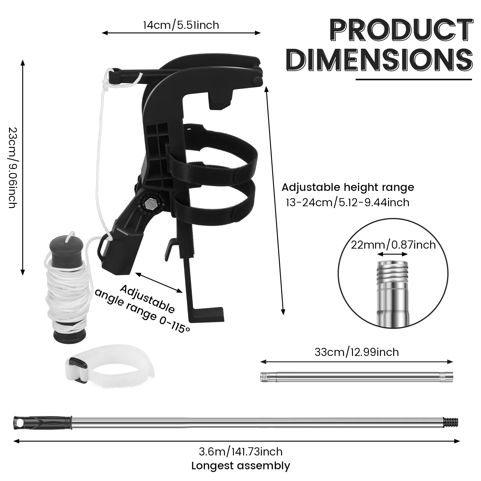 1Set Spray Can Extender Adjustable Sprayer Bracket Adaptor Spray with 12 Feet Extension Pole Aerosol Can Extension for Household image 2
