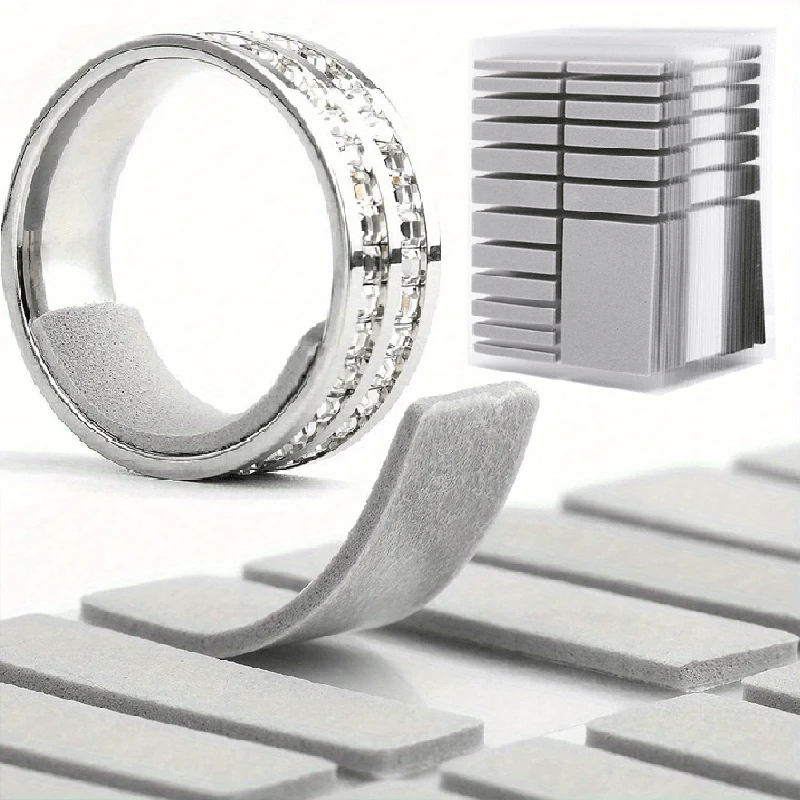 18pcs Ring Size Adjustment Stickers Cuttable Rings Resizing Pad Big Size Ring Anti Loss Solid Transparent Adjusting Sticker