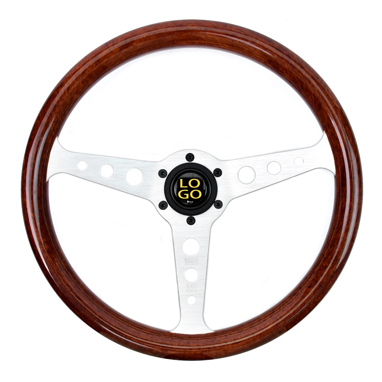 

350mm California Heritage Indy Steering Wheel Classic Mahogany Wood Film Steer Wheel