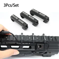 Tactical mlok wireガイドシステム,Bluetooth,arsonマシンケーブル管理,懐中電灯スイッチ用ケーブルクリップ,m300,m600,peq,3個