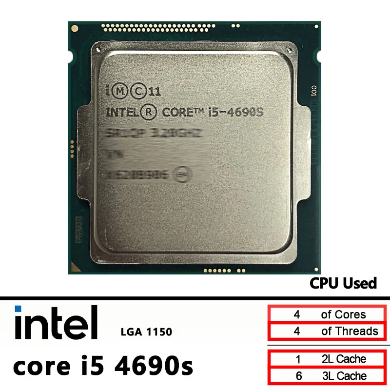 

Четырехъядерный процессор Intel Core i5-4690S i5 4690S, 3,2 ГГц, 6 МБ, 65 Вт, LGA 1150