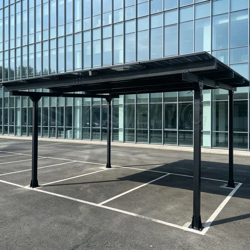 Commercial Quick Install Aluminum Solar Carport Mount EU Stock Wholesale Double Car Parking Structure Residential