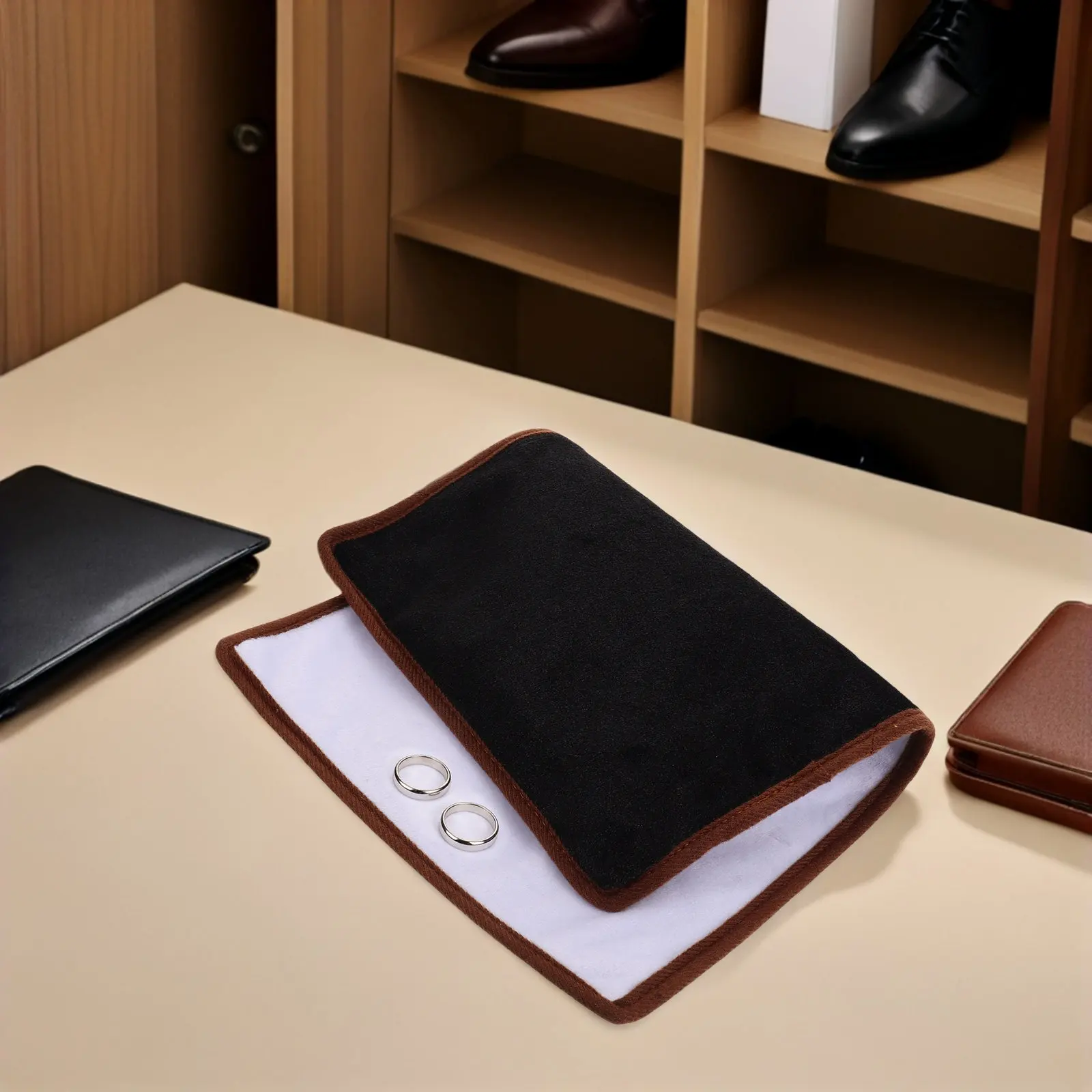 

Jewelry Display Pad Double-Sided Large Soft Mat for Necklace Bracelet Rings Store Counter Exhibition Organizer Tray