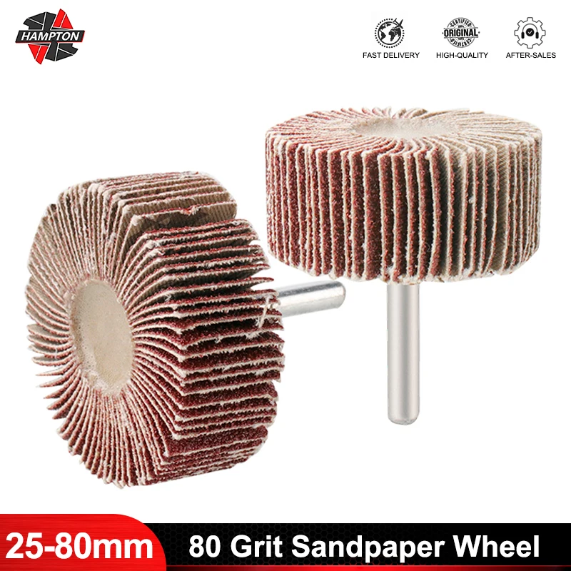 

Shutter Polishing Wheels 25-80mm Sandpaper Wheel 80 Grit Grinding Sanding Sandpaper Flap Wheel Discs For Dremel Rotary Tools