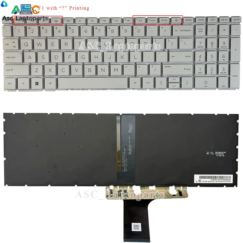 New US QWERTY Keyboard For HP 15-EH 15-EG 15-ER 15M-EH 15-EG0277NG 15-EH0000 TPN-Q246 TPN-Q245 17-CN 17-CP 17S-CU 470 G8 BACKLIT