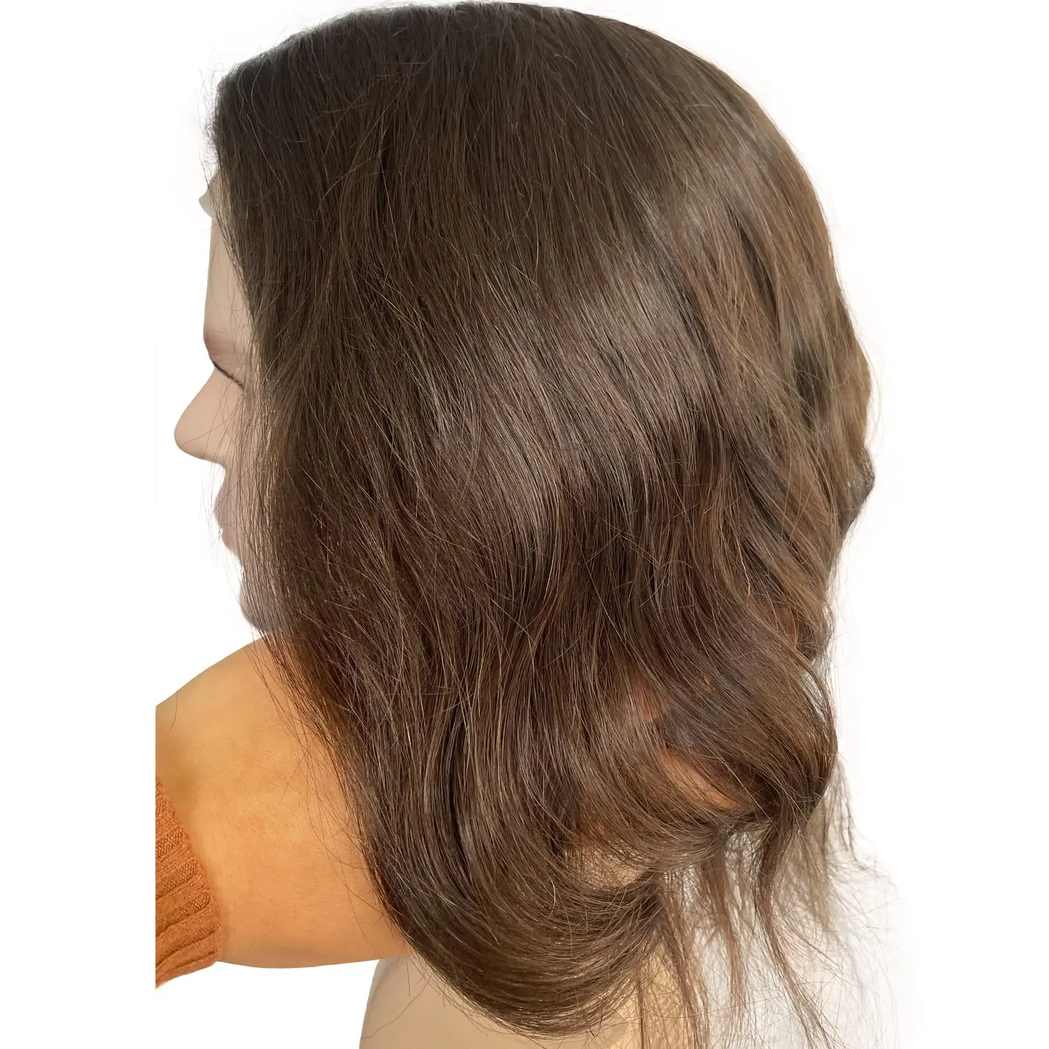 

12 дюймов, длинные человеческие волосы, парик для мужчин, волосы 10 x 8 дюймов, мужские шиньоны, кружевная передняя часть, естественная линия волос с тонкой кожей 0,06 мм, искусственная V-образная петля