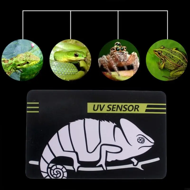 77HB UVB Light Lamp Bulb Test Card UV Tests Paper Reptiles Terrarium Lamp Life Effective Tester Meter Pet Supplies