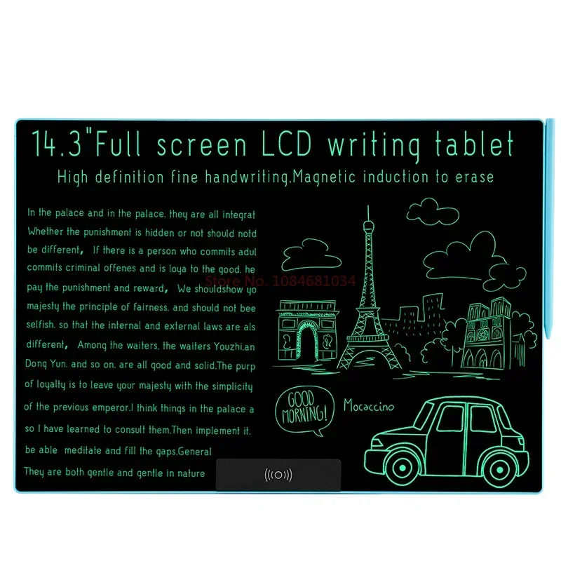 14.3 Inches Rechargeable Lcd Blackboard Writing Tablet Electronic Drawing Board Graphic Doodle Handwriting Pads Gift Office