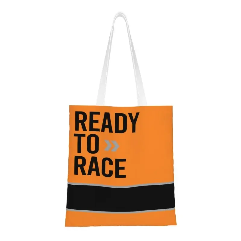 Ready To Run Enduro Cross Motocross Bitumen Bike Grocery Shopping Tote Bags Women Funny Canvas Shopper Shoulder Bag Big Handbag