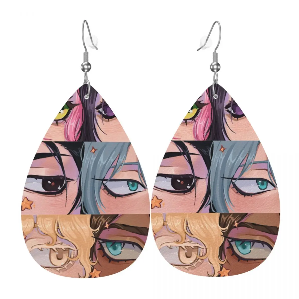 

Custom Drop Dangle Earrings Alien Stage Anime Leather Teardrop Earrings Cartoon PVC Leather for Gifts Dainty Jewelry