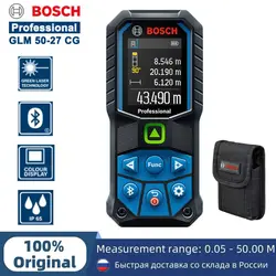 Bosch GLM 50-27 CG Laser Rangefinder 50M Bluetooth Accurate Distance Meter Professional Green Laser Tape Measuring Instrument