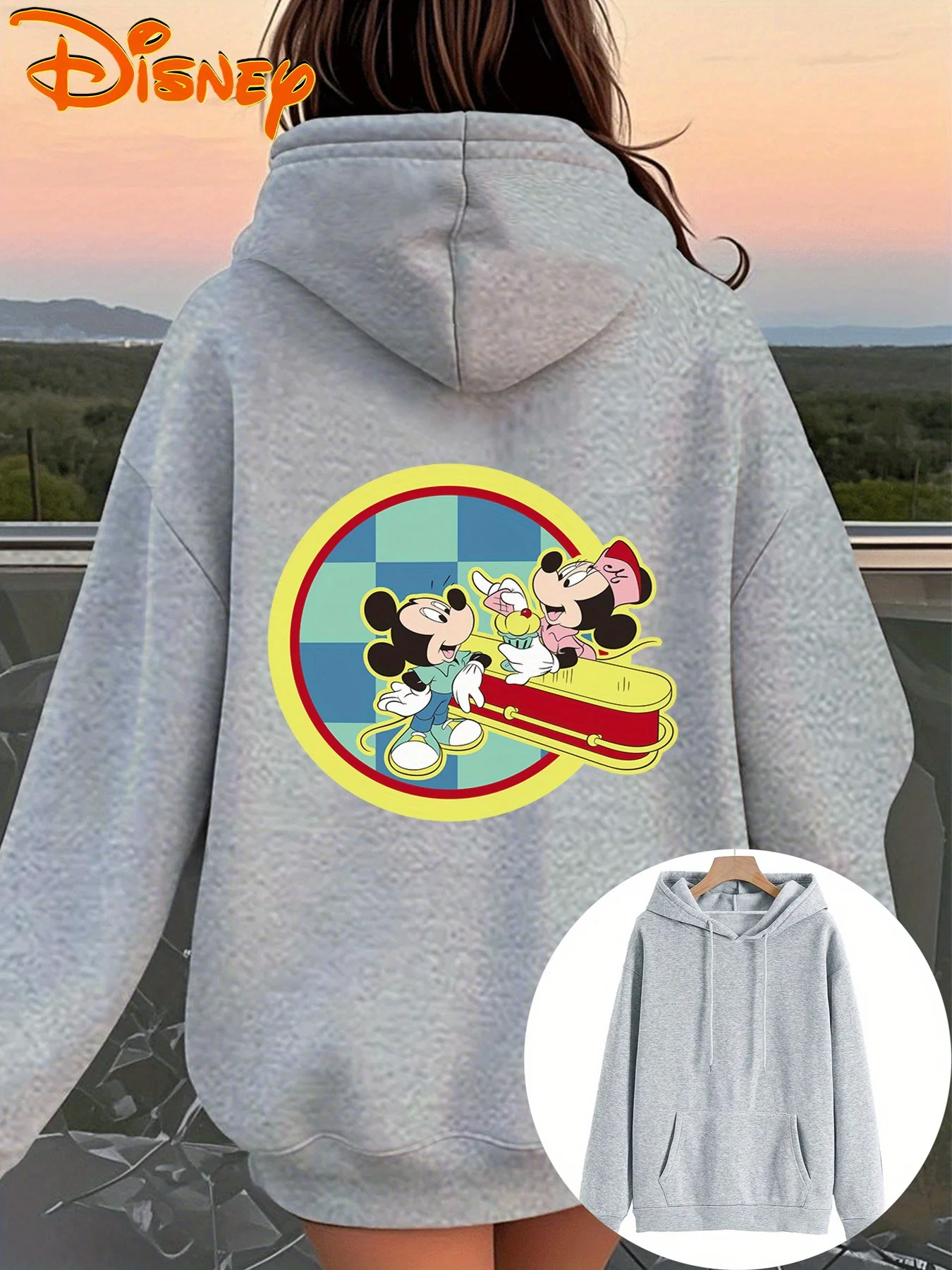 

Толстовки с Микки Маусом Disney, модная уличная одежда большого размера, толстовки унисекс, осенне-зимние флисовые повседневные универсальные толстовки