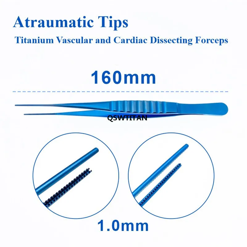 Gefäß zange zange Herz prägung zange mikro chirurgische Titan zangen instrumente