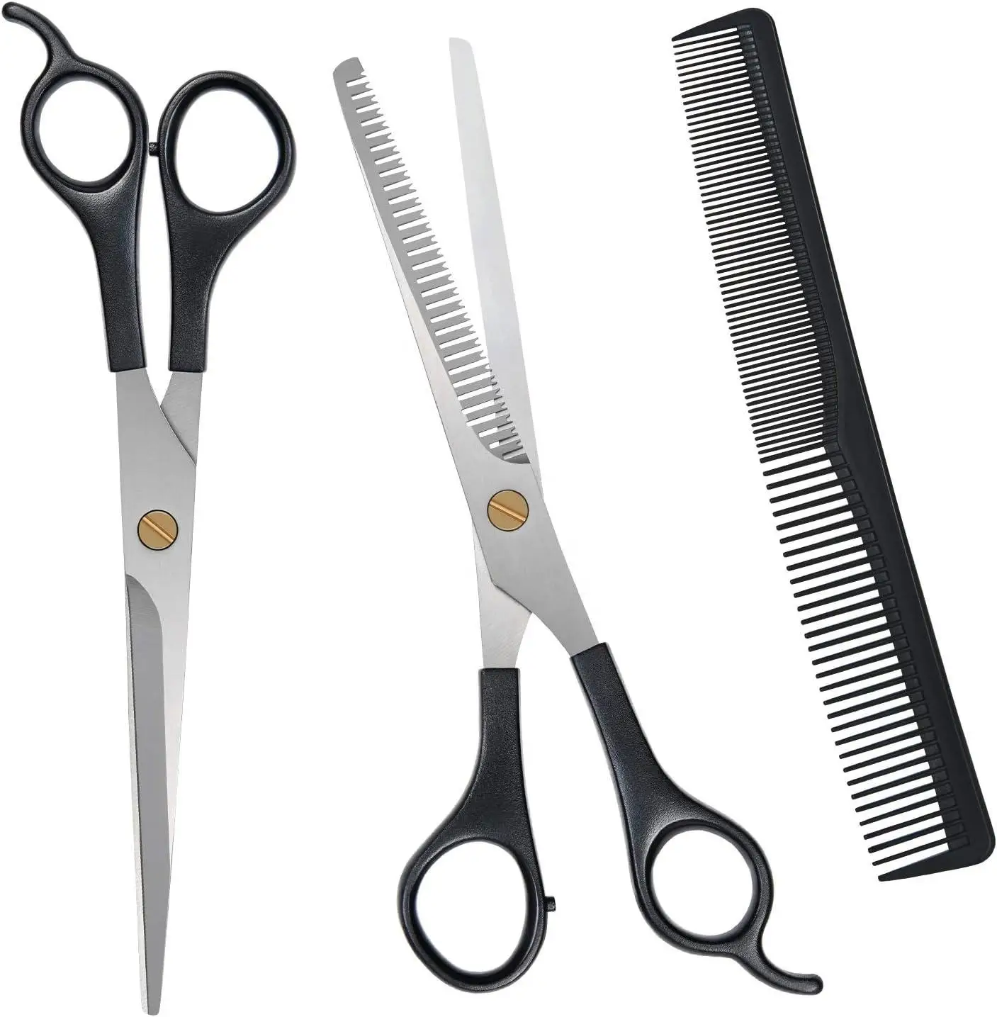 1/2/3pcs Professional Hair Cutting Shears Stainless Steel Barber Scissors for Men & Women Home & Salon Hair Trimming and Styling
