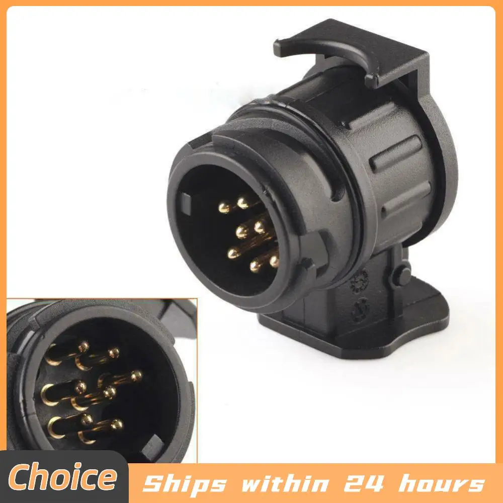 13 To 7 Pin Mini Socket Adapter Waterproof Small RV Converter Towing Connection Adapter for Towing Truck for Touring Car Trailer
