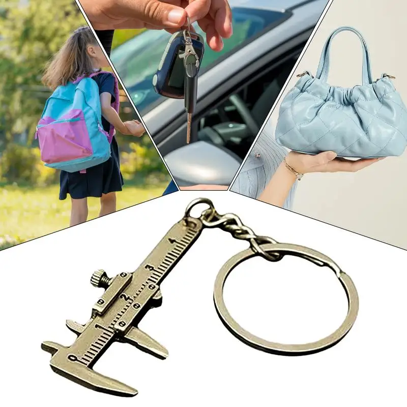 0-40mm Portable Mini Zinc Alloy Vernier Caliper With Chain Keychain And 1mm Accuracy For Measurement Woodworking Tools