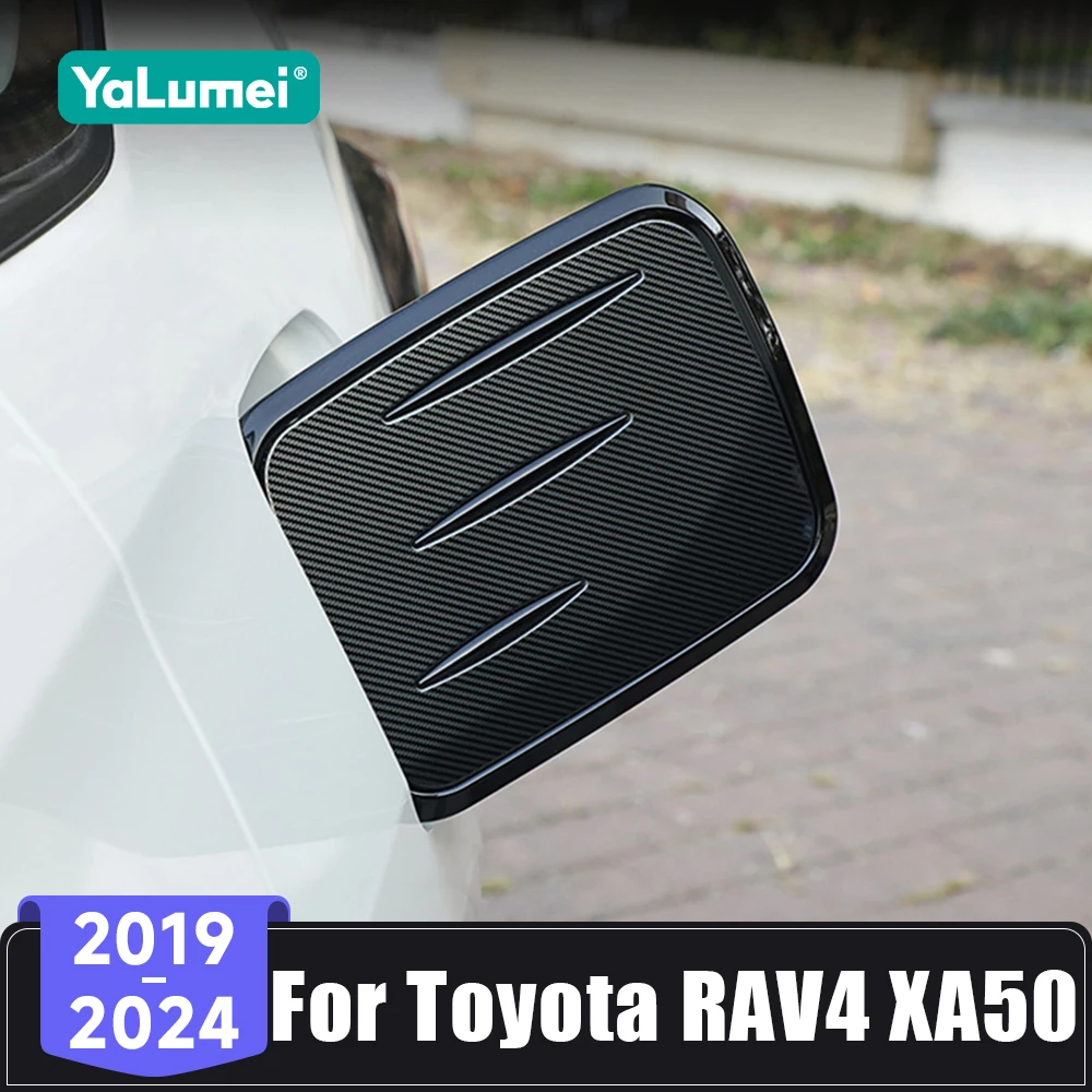 

For Toyota RAV4 XA50 RAV 4 Hybrid 2019 2020 2021 2022 2023 2024 ABS Car Fuel Tank Cover Oil Door Cap Trim Sticker Accessories