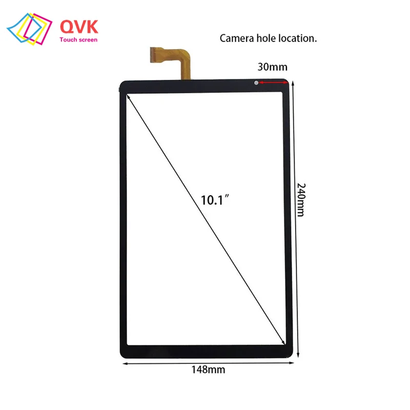 10,1-calowy czarny dla SEBBE S22 S 22 Tablet Pojemnościowy ekran dotykowy Digitizer Czujnik Zewnętrzny szklany panel S22 T3 Tab Pad — zdjęcie 3