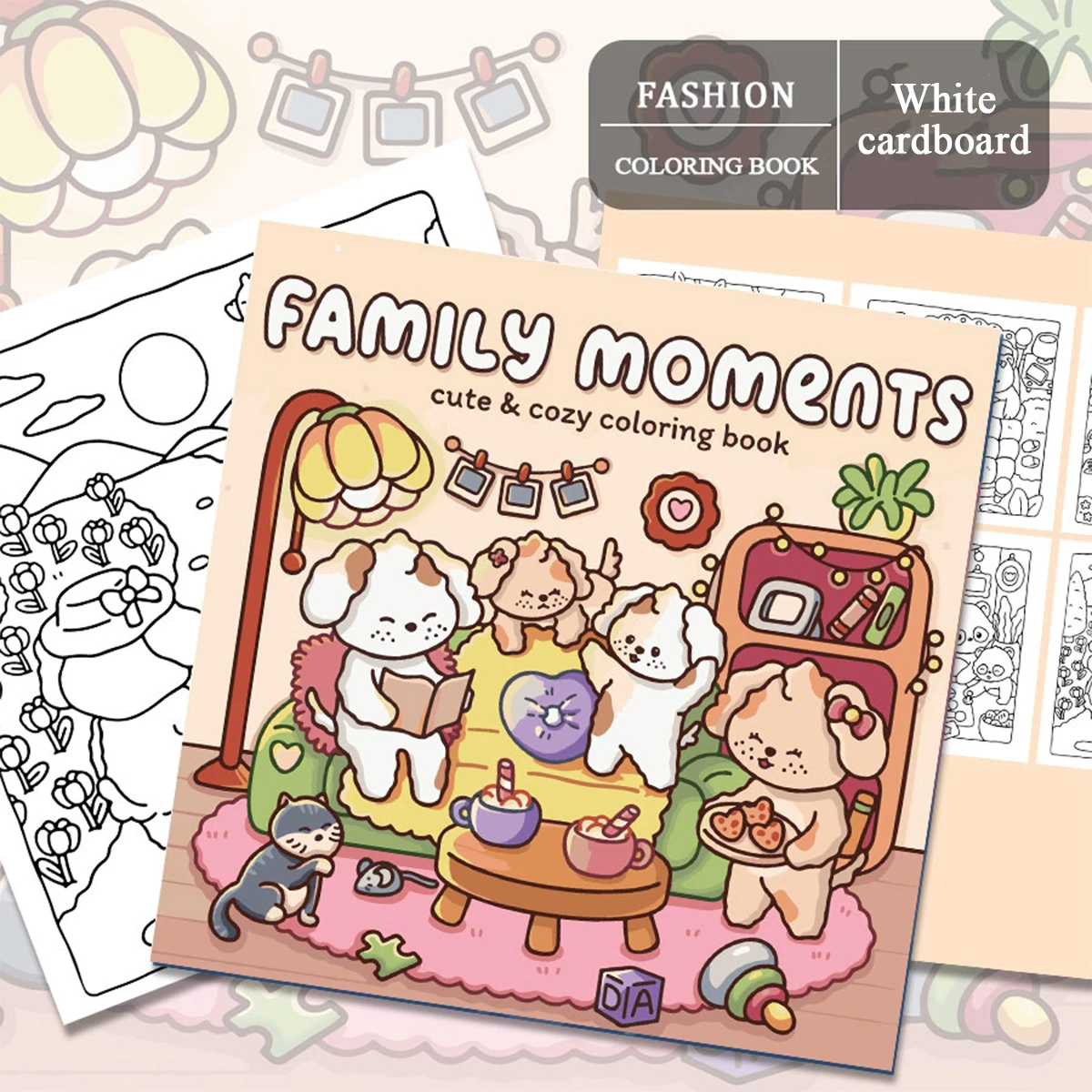 Family Moments Coloring Books, Warm Scenes, Easy Coloring, For Home Parent - Child DIY, Relax, Unwind, Boost Creativity