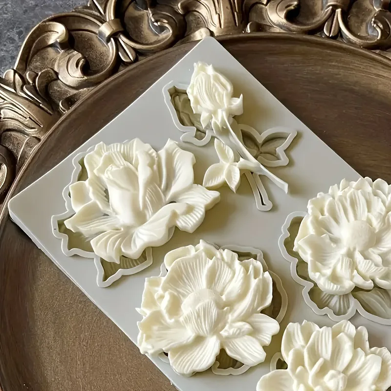 8 Cavity Flower Silicone Mold Fondant Candy Chocolate Mould Baking Tools Epoxy Resin Plaster Mould Cake Decoration Accessories