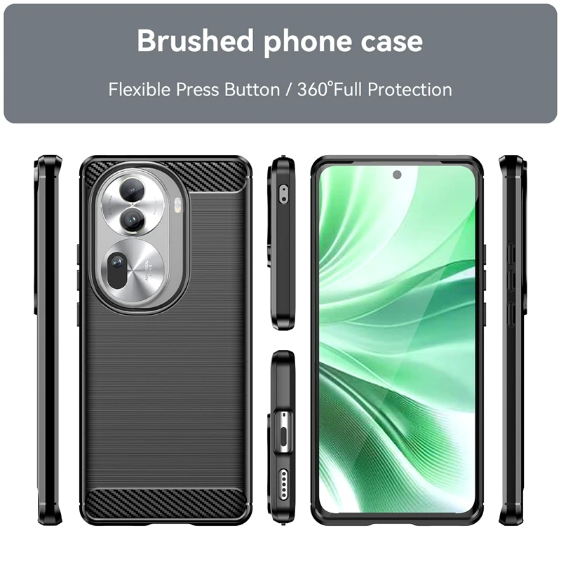 For OPPO Reno11 Pro Case for OPPO Reno11 Pro Cover Shell Capa Para Business Style Silicone Phone Case for OPPO Reno11 Pro Global