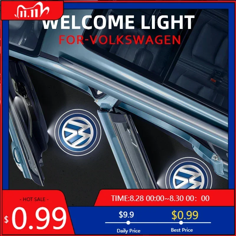 

VW GTI GOLF 2026 Hot For VW VOLKSWAGEN Car Door Welcome Projector Logo Ghost Shadow Night Light Laser Lamp Courtesy Lamp For Vol
