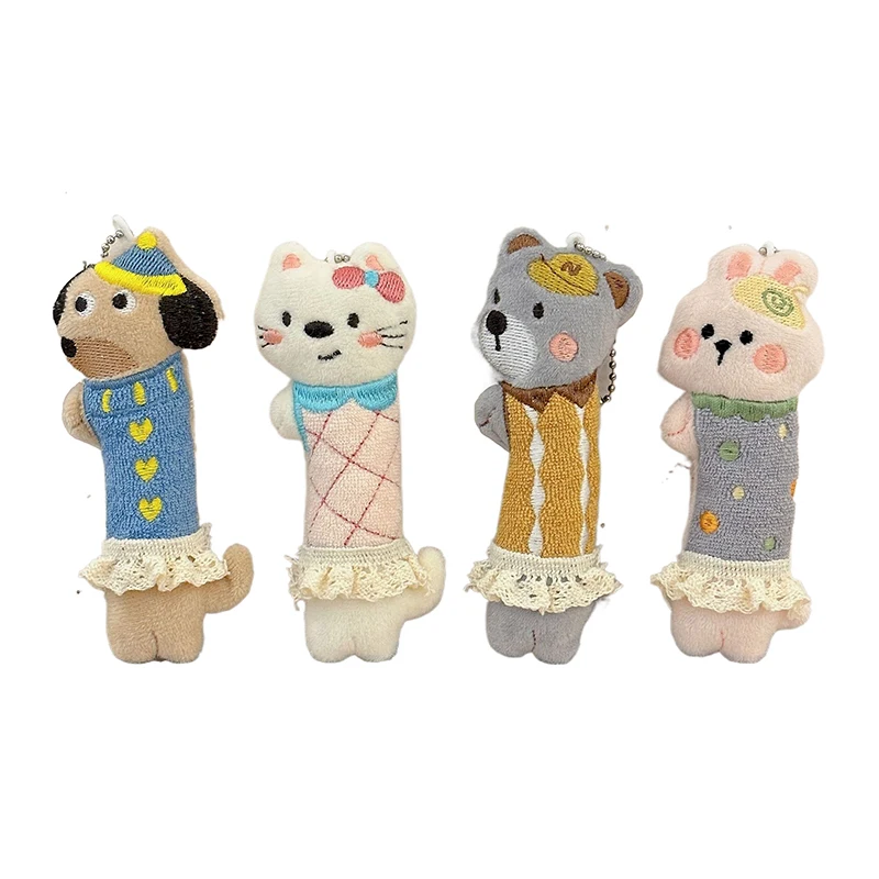 1pc 만화 춤 작은 동물 귀여운 봉제 인형 펜던트 배낭 장식품 장식