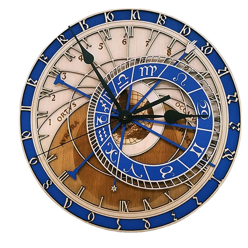 30cm Prague Astronomical Clock Creative Wall Clock Quartz Clock Twelve Constellation Large Wall Clock Living Room Home Deco