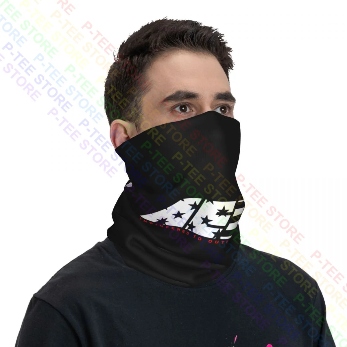 Aem T-Shirt Sterne Und Streifen Hals Gamasche Bandana Schal Gesicht Maske Weiche Headwear Uv Schutz