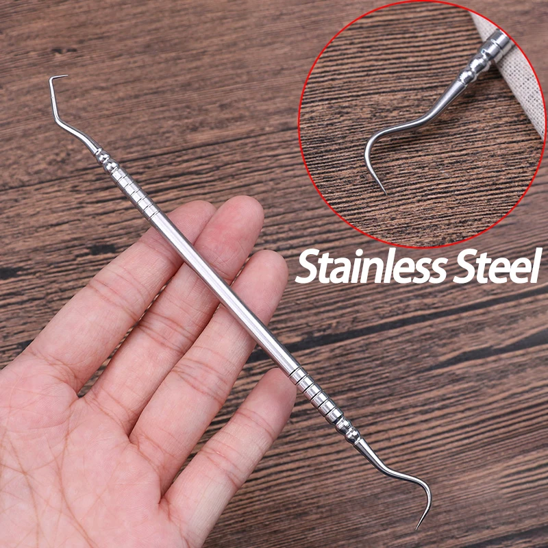 

1Pc Double Ends Stainless Dentist Teeth Clean Hygiene Explorer Probe Hook Pick Dental Instrument