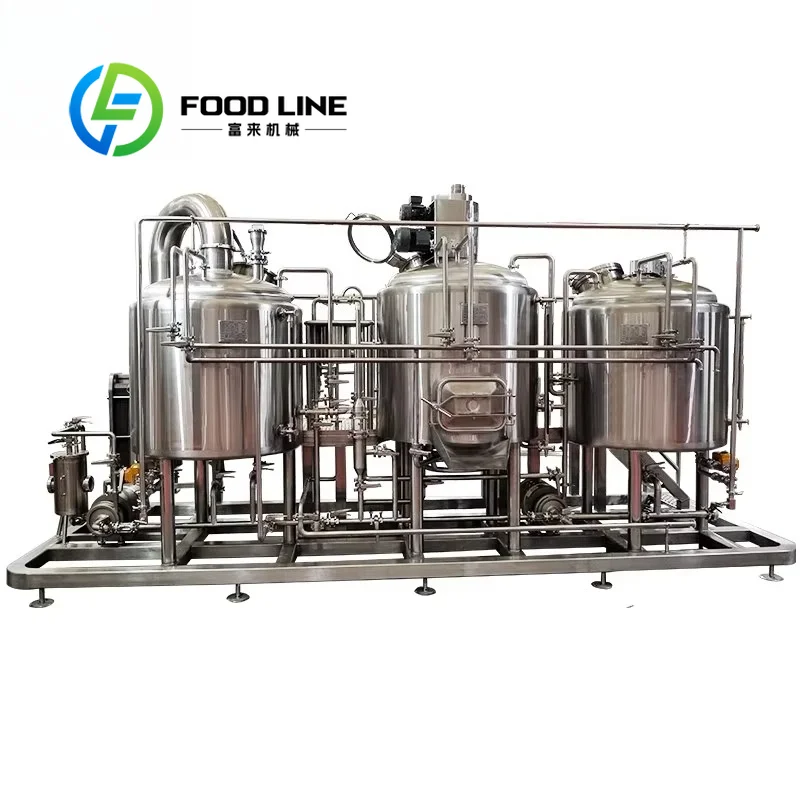 1000l 2000l Craft Beer Production Line Stainless Steel Brewing System For Small Medium And Large Scale Brewery Operation