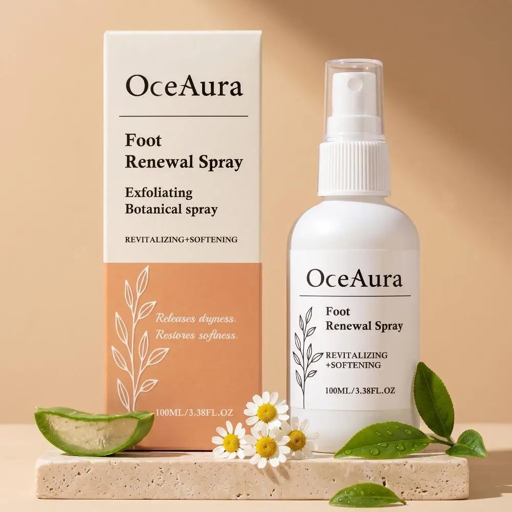 100ml Foot Renewal Exfoliating Botanical Spray Revitalize Soften Gentle Cleansing Caring Foot Skin Brand Advanced Feet Essence