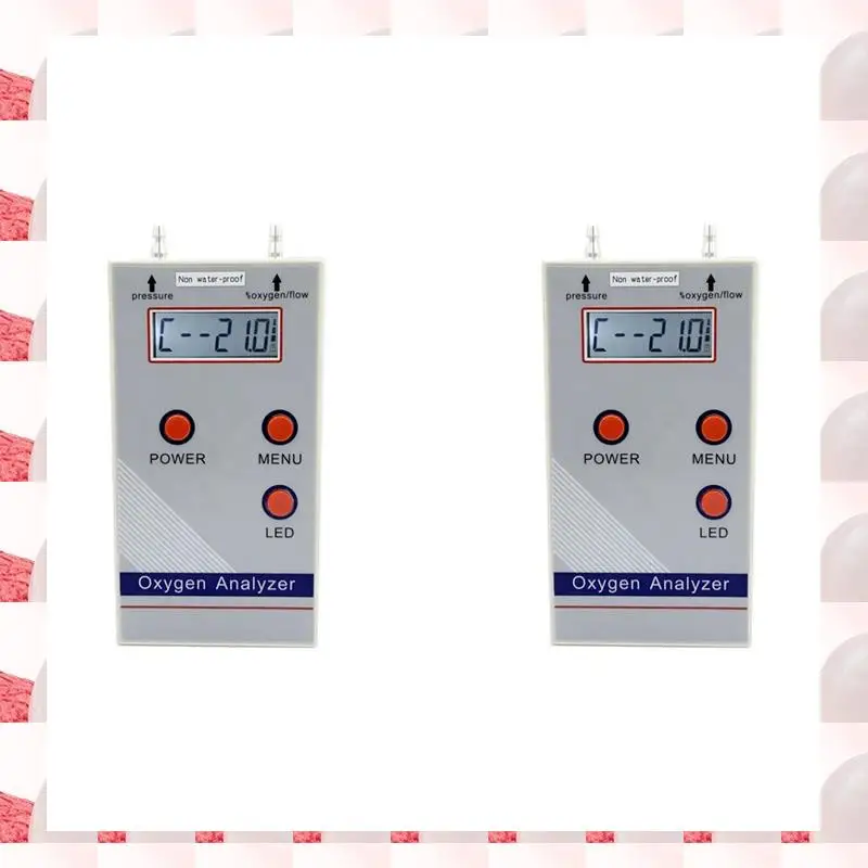 

ABGN 2X Oxygen Analyzer Professional Portable O2 Oxygen Concentration Meter Detector 21%-95.6% O2 Meter Gas Detector EU Plug