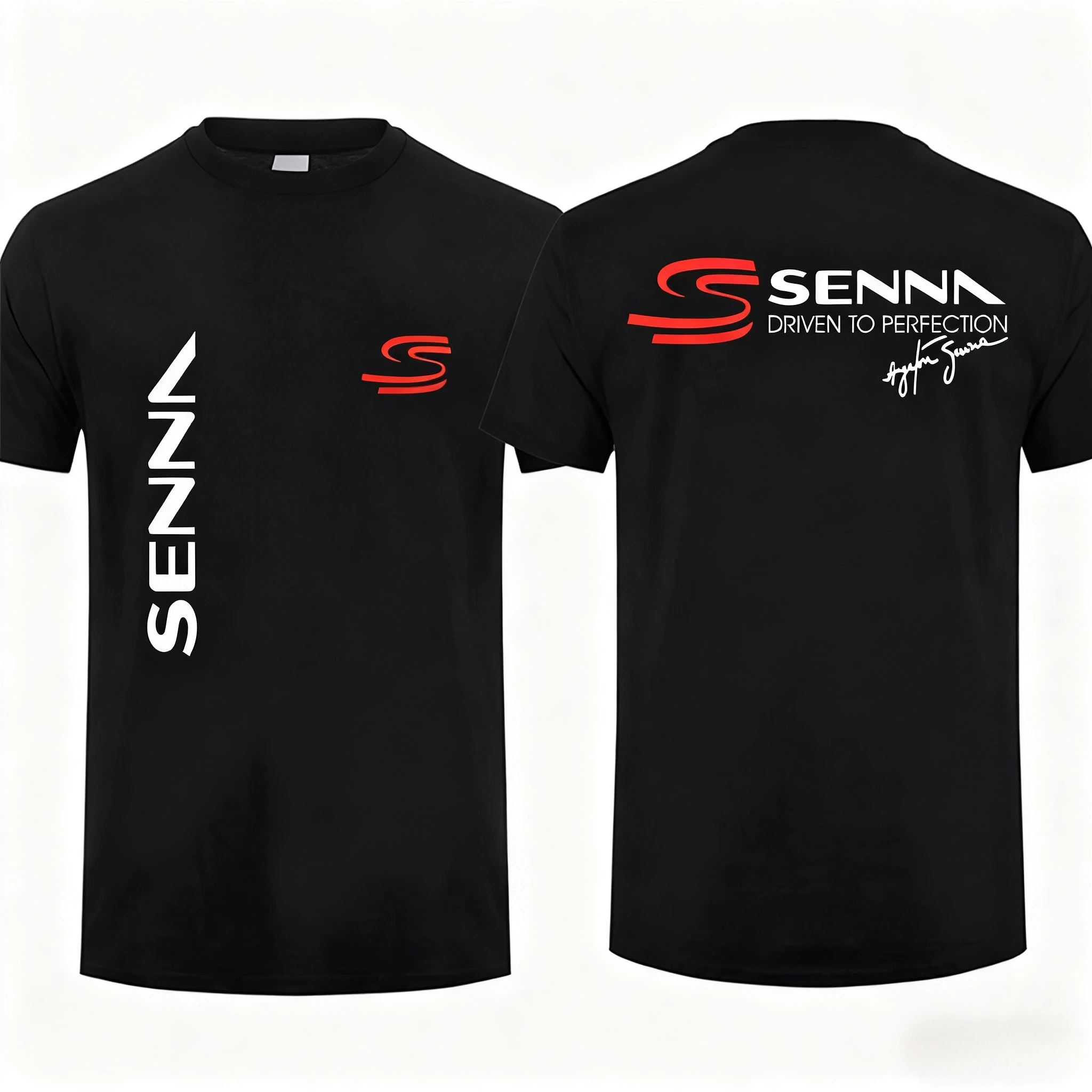 ايرتون سينا البرازيلي أسطورة قصيرة الأكمام الجولة الرقبة Y2k التي شيرت الرجال جديد في بلوزات و تيز قميص رجالي Camisetas 70241 #1