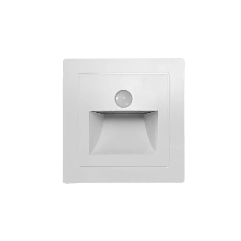 2 Pcs Stair Case Light Recessed Led Wall Lamp Step Lamp Corridor Lighting PIR Motion Sensor Night Light Wall Lighting
