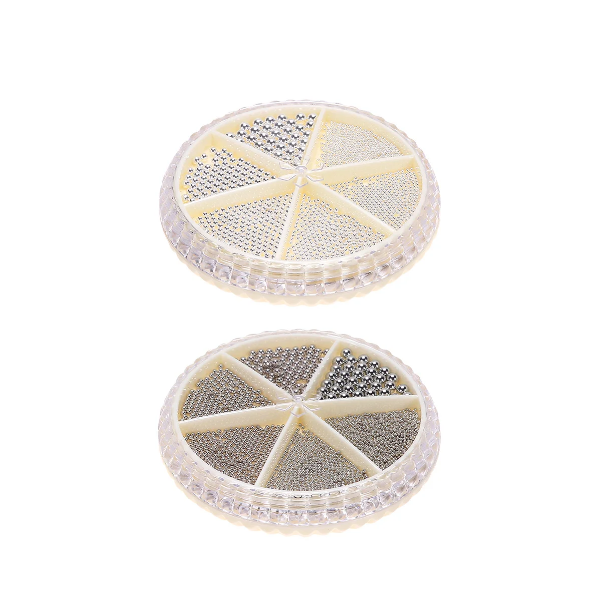 2 Zestawy Mini Koralików Premium ze Stali do Manicure, Dekoracje DIY do Paznokci, Zestaw Biżuterii do Naturalnych i Sztucznych Paznokci, Akcesoria do Zdobienia Paznokci