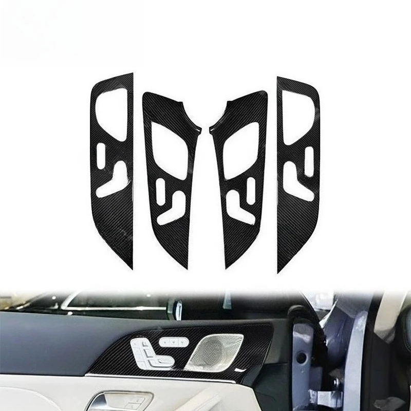 

Fiber Black Interior Accessories Interior Door Panel Trim Covers forG-Class GL X166