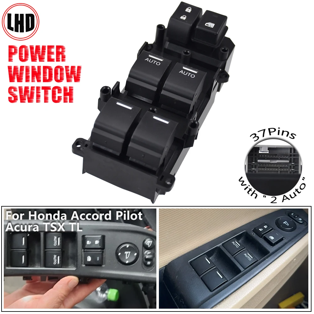 35750-SZA-A31 Auto Parts Master Window Control Switch Button For Honda Accord 8 VIII Pilot 2011-2015 Acura TSX 35750-TA0-A31