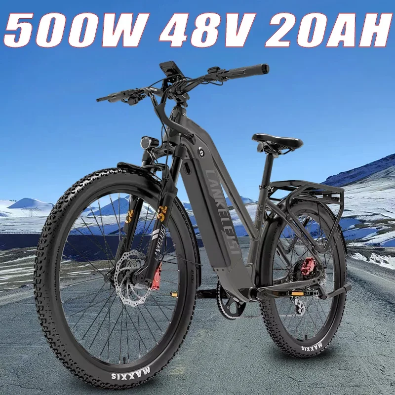 Electric Bicycle LANKELEISI MX600 500W Powerful Motor 48V 20Ah battery Electric bike High Speed Mountain off-road adult E-bike