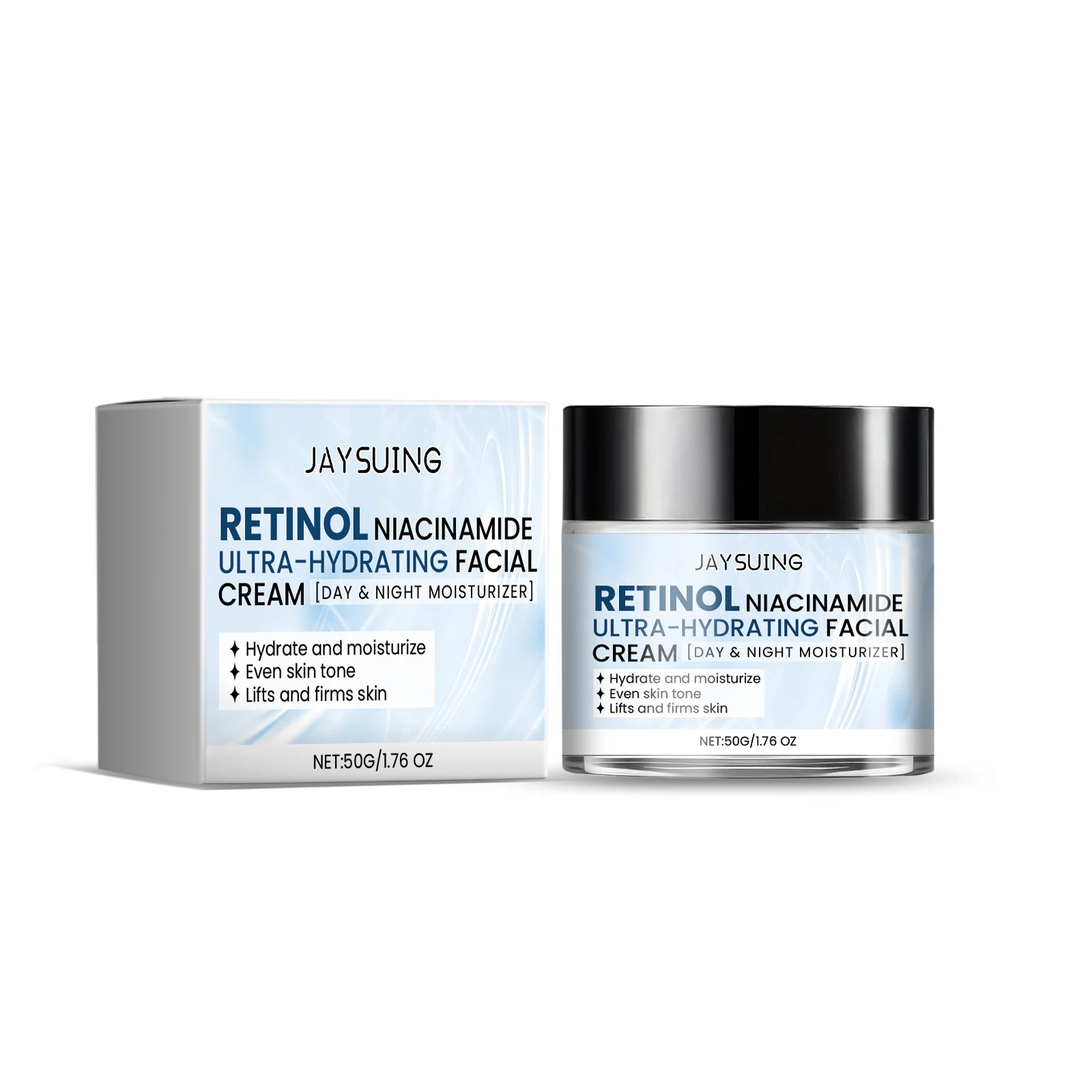 

Retinol & Niacinamide Ultra-Hydrating Facial Cream - Day & Night Moisturizer for Even Skin Tone, Lifting & Firming - 50g/1.76oz