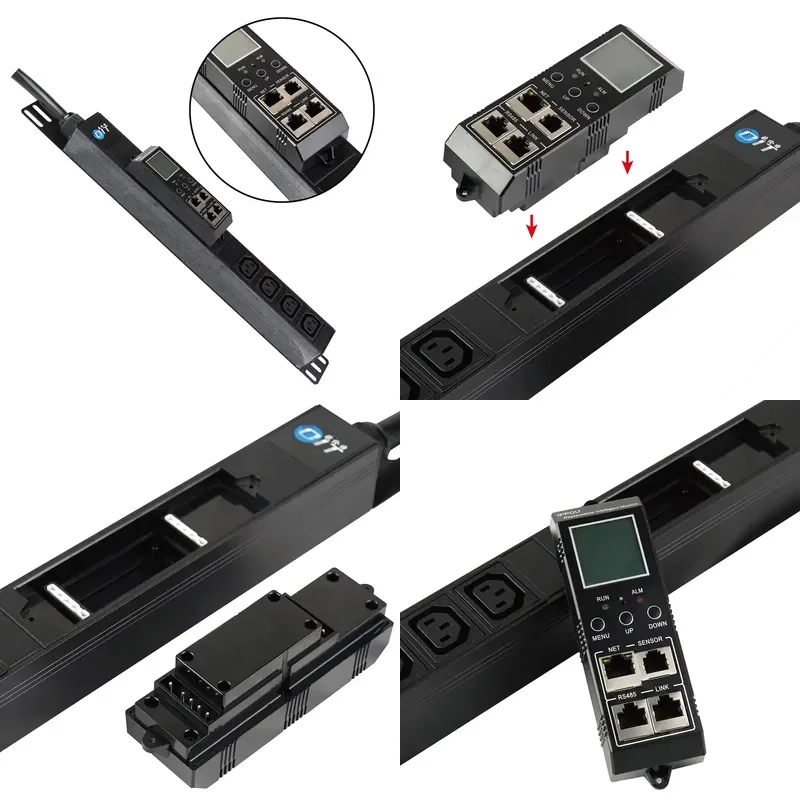 30Amp C13 C19 Intelligent Meter PDU LED Rs485 Smart Rack Mount PDU For Data Center