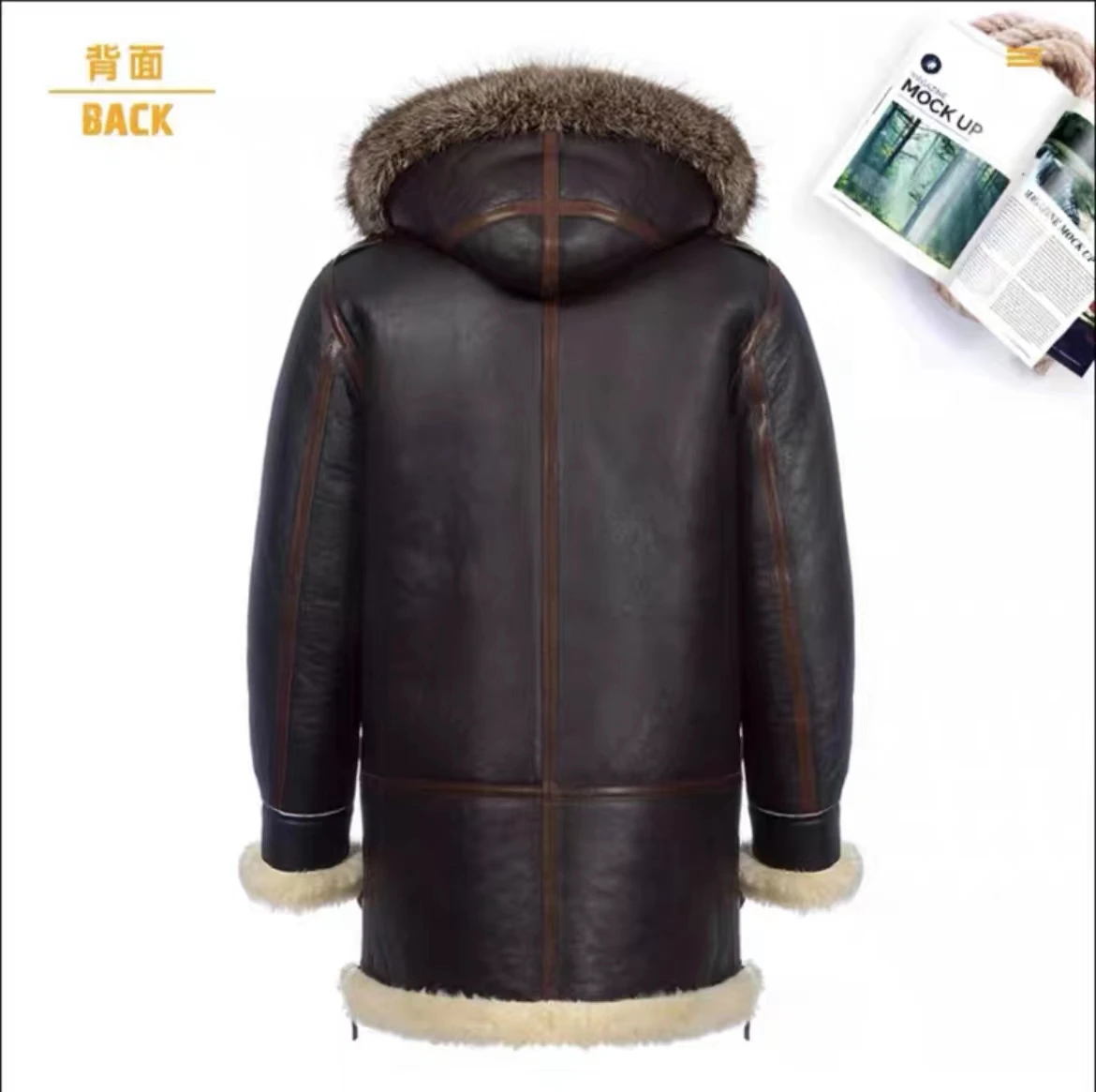 Winter High Quality Thick Pilot B7 Bomber Sheepskin Jacket Plus Size Shearling Wool Original Hooded Fur Genuine Leather Coats