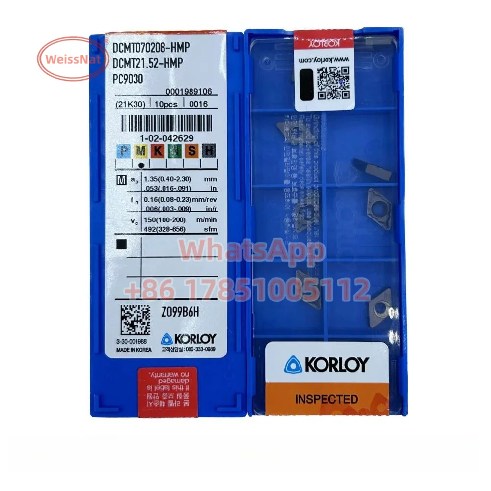 

DCMT070204-hmp PC9030 DCMT21.52-PC9030 Carbide Insert DCMT Inserts