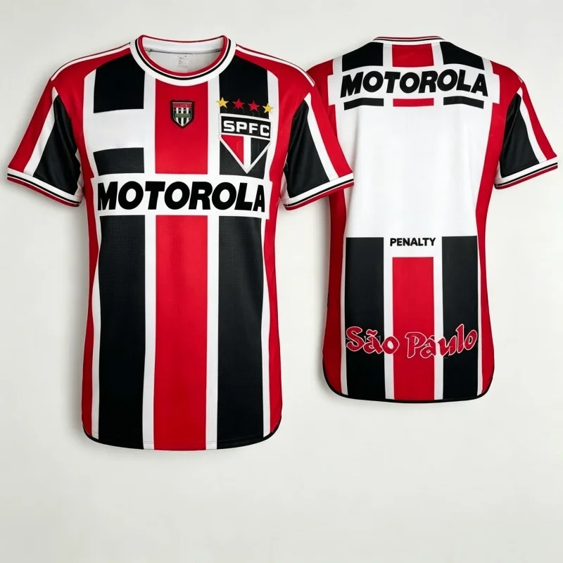 Bestseller São Paulo Brasilien Fußballtrikot Herren Damen Sommer Sport Übergroßes T-Shirt Atmungsaktiv Schnelltrocknend Streetwear Kleidung – Detail 2