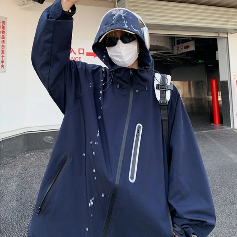 

Мужская дышащая повседневная спортивная защита от солнца, легкая дышащая защитная спецодежда с капюшоном, ветрозащитные водонепроницаемые пальто