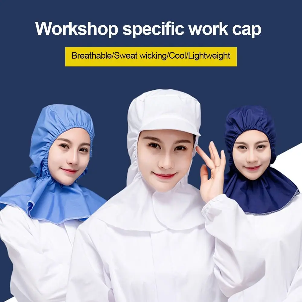 New Neck Protector Dust-free Shawl Hat Breathable Solid Color Work Cap Work Hat Workshop